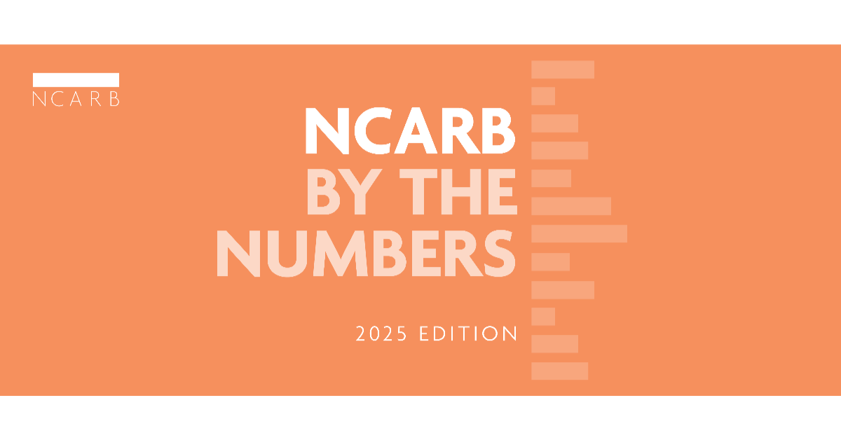 NCARB By The Numbers graphic